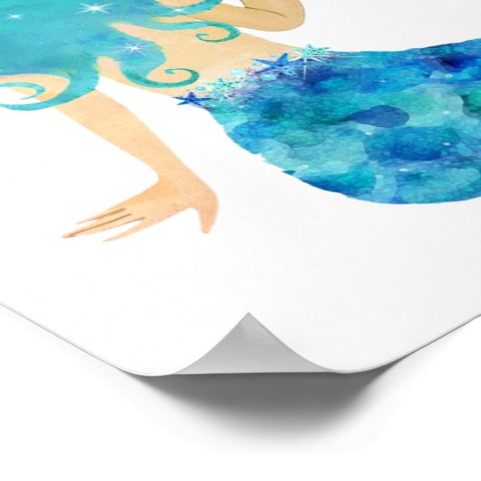 Mermaid Sea | Trinken wie ein Fisch Poster (Ecke)