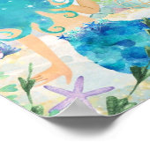 Mermaid Sea | Trinken wie ein Fischplakat Poster (Ecke)