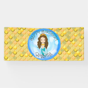 Mermaid Sea Yellow Scales Banner