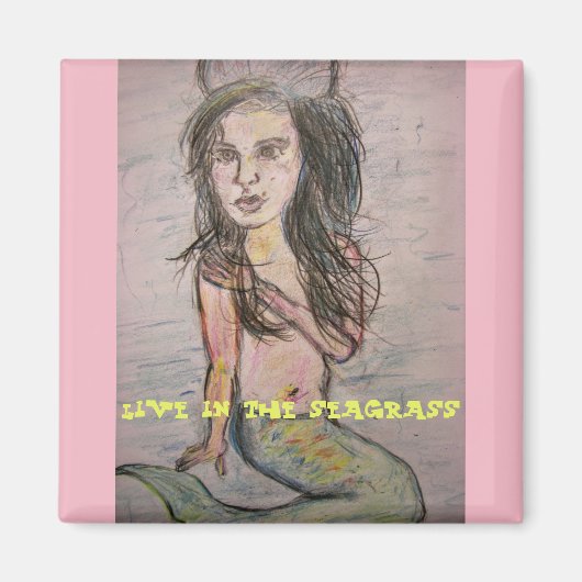 Mermaid Seagrass Magnet (Vorne)