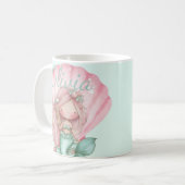 Mermaid Seashell Lovers Name  Kaffeetasse (Vorderseite Links)