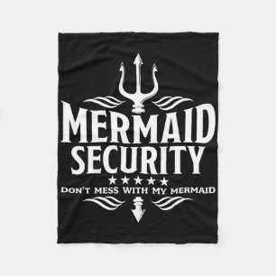 Mermaid Security Family Geburtstagskasten Fleecedecke