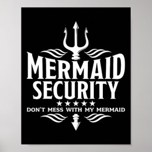 Mermaid Security Family Geburtstagskasten Poster