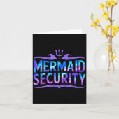 Mermaid Security Funny Dad Father Daughter Birthda Karte (Gelbe Blume)
