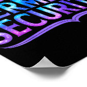 Mermaid Security Funny Dad Father Daughter Birthda Poster (Ecke)