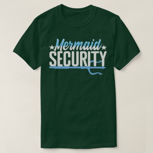Mermaid Security Funny Mermaid Lover T-Shirt (Design vorne)