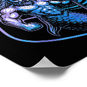 Mermaid Security Funny Vater Mermaid Beach Guard Poster (Ecke)