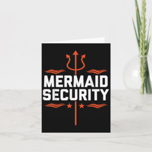 Mermaid Security Funny Vater Mermaid Familie Merma Karte