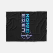 Mermaid Security Halloween Costume Dad Men Boy  Fleecedecke (Vorderseite (Horizontal))