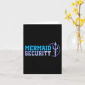 Mermaid Security Halloween Costume Dad Men Boy Karte (Gelbe Blume)