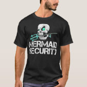 Mermaid Security  Men Pirate Skull Swim Team Swimm T-Shirt (Vorderseite)