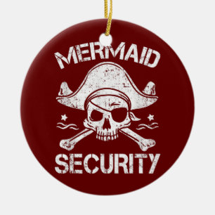 Mermaid Security Pirate Matching Family Party Vate Keramik Ornament