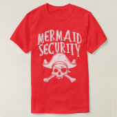 Mermaid Security Pirate Matching Family Party Vate T-Shirt (Design vorne)