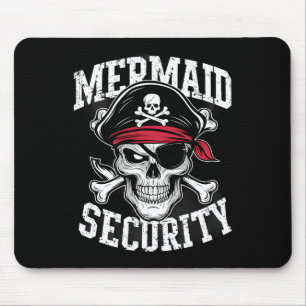 Mermaid Security Pirate Vater Brother Halloween Mousepad