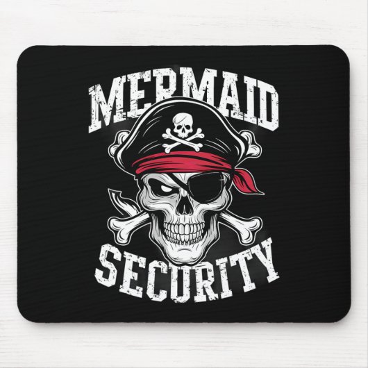Mermaid Security Pirate Vater Brother Halloween Mousepad (Vorne)