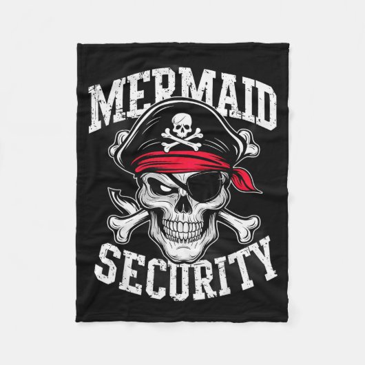 Mermaid Security Rate Dad Brother Halloween  Fleecedecke (Vorderseite)