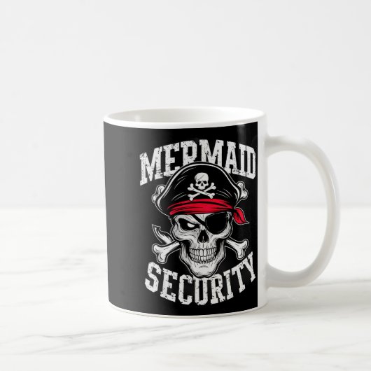Mermaid Security Rate Dad Brother Halloween Kaffeetasse (Rechts)