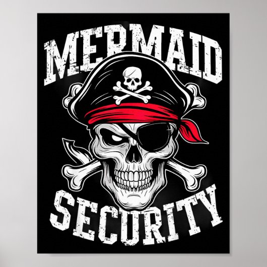 Mermaid Security Rate Dad Brother Halloween Poster (Vorne)