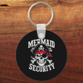 Mermaid Security Rate Dad Brother Halloween Schlüsselanhänger (Vorderseite)