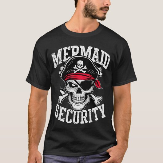 Mermaid Security Rate Dad Brother Halloween T-Shirt (Vorderseite)