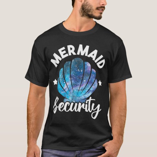 Mermaid Security Seashell Mermaid Squad Birthday P T-Shirt (Vorderseite)