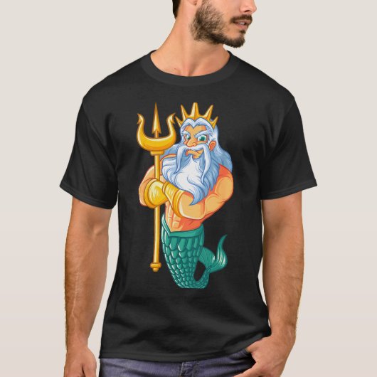 Mermaid Security Shirt _ Funny Merman Swimming Gif (Vorderseite)