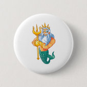 Mermaid Security Shirt _ Funny Merman Swimming Gif Button (Vorderseite)