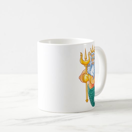 Mermaid Security Shirt _ Funny Merman Swimming Gif Kaffeetasse (VorderseiteRechts)