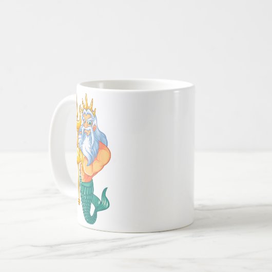 Mermaid Security Shirt _ Funny Merman Swimming Gif Kaffeetasse (Vorderseite Links)