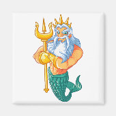 Mermaid Security Shirt _ Funny Merman Swimming Gif Magnet (Vorne)