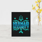 Mermaid Security Squad Matching Trident Birthday L Karte (Gelbe Blume)