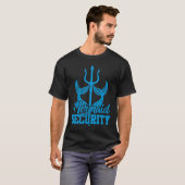 Mermaid Security Trident Pool Party für Männer T-Shirt (Vorne ganz)