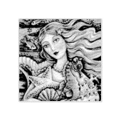 MERMAID, SEEPFERD, FANTASY RUBBER BRIEFMARKE gesch Gummistempel (Prägung)
