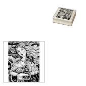 MERMAID, SEEPFERD, FANTASY RUBBER BRIEFMARKE GUMMISTEMPEL (Stempel)