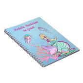 Mermaid Seepferd & Jellyfish Notebook Notizblock (Rechte Seite)
