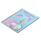 Mermaid Seepferd & Jellyfish Notebook Notizblock (Linke Seite)