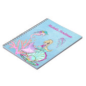 Mermaid Seepferd & Jellyfish Notebook Notizblock (Linke Seite)