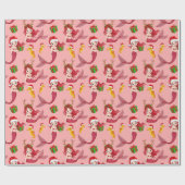 Mermaid-Seepferd Weihnachten Geschenkpapier (Flach)
