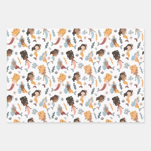 Mermaid Selection 2 Wrapping Paper Geschenkpapier Set (Vorderseite 3)