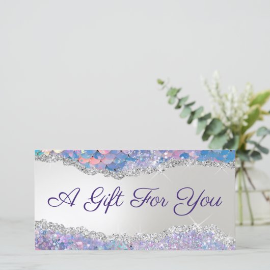 Mermaid-Sequenzer-Imitat-Geschenkgutschein (Stehend Vorderseite)