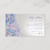 Mermaid-Sequenzer Silber-Glitzer-Visitenkarte Visitenkarte (Rückseite)