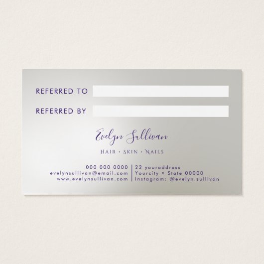 Mermaid Sequin Imitate Folie Referenzkarte (Rückseite)