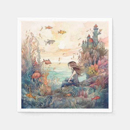 Mermaid Serviette (Vorderseite)