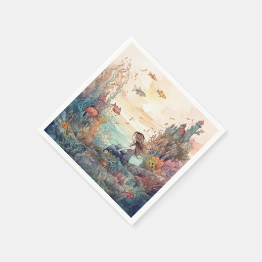 Mermaid Serviette (Ecke)