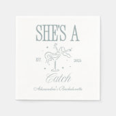 Mermaid Shes a Catch Celebration Serviette (Vorderseite)