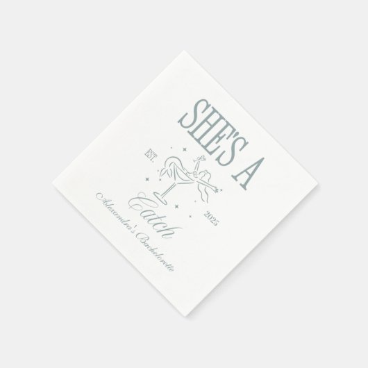 Mermaid Shes a Catch Celebration Serviette (Ecke)