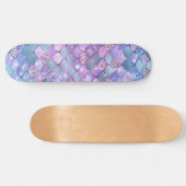 Mermaid Shimmery Satin Scales Musterskateboard Skateboard (Horizontal)