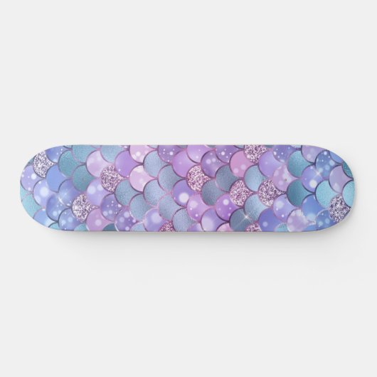 Mermaid Shimmery Satin Scales Musterskateboard Skateboard (Horizontal)