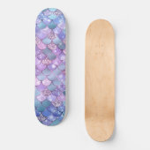 Mermaid Shimmery Satin Scales Musterskateboard Skateboard (Vorderseite)