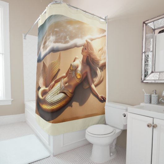 Mermaid Shoreline Duschvorhang (Beispiel)